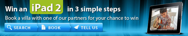 Book a villa with one of our partners for your chance to Win an iPad2